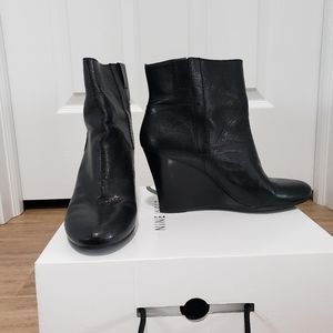 9 West Black Wedge Bootie